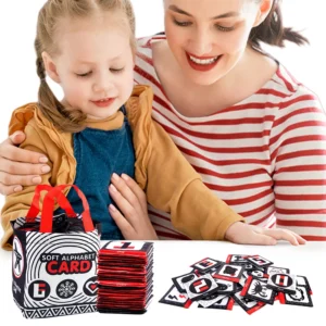 Washable Alphabet Flash Cards Early Educational Toy for Babies