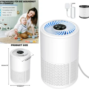 Air Purifier with True HEPA Air Cleaner Removes 99.97% of Pollutants